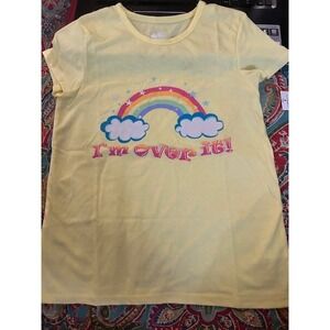 I'm Over It Yellow Tshirt! Girls! 10/12 NWT